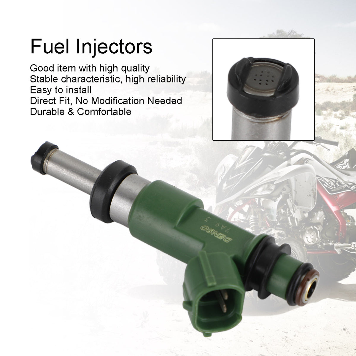 Yamaha Raptor 700 700R 2006-2016 5VK-13761-2000-2000 Fuel Injectors Fits