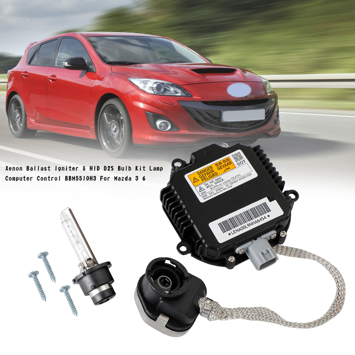 Mazda 3 6 Xenon Ballast Igniter&HID D2S Bulb Kit Computer Control BBM5510H3