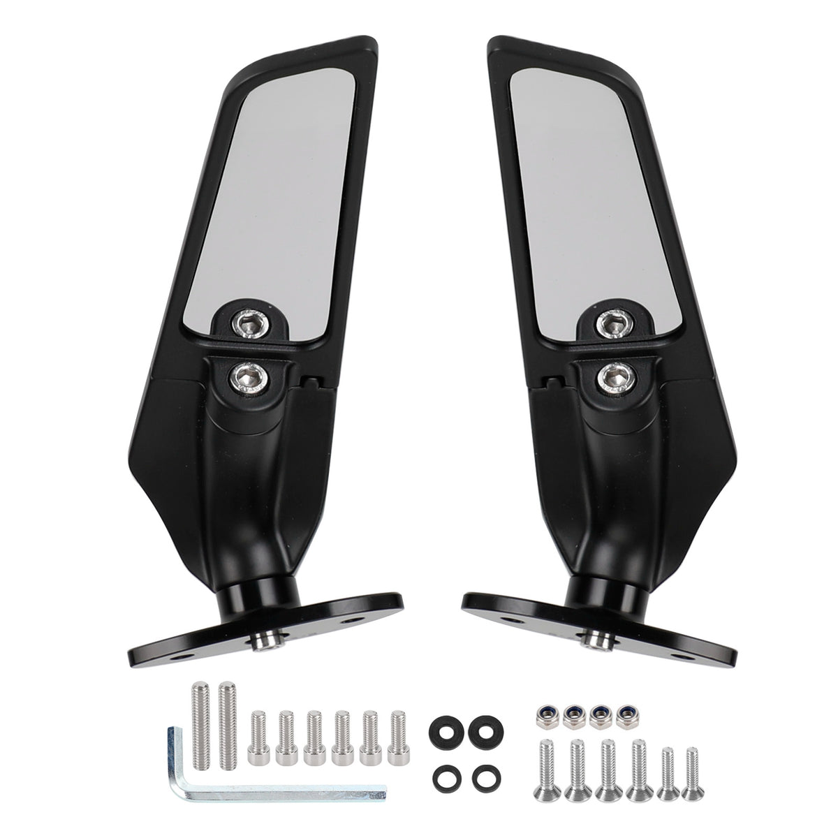 Kawasaki Ninja 250 300 400 650 2013-2021 Adjustable Wing Fin Rearview Mirrors