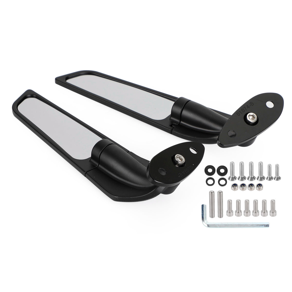 Kawasaki Ninja 250 300 400 650 2013-2021 Adjustable Wing Fin Rearview Mirrors