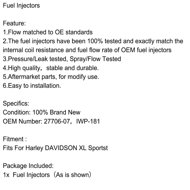 Repl 27706-07/A IWP-181 Twin Power 3.8 g/s Fuel Injector Direct