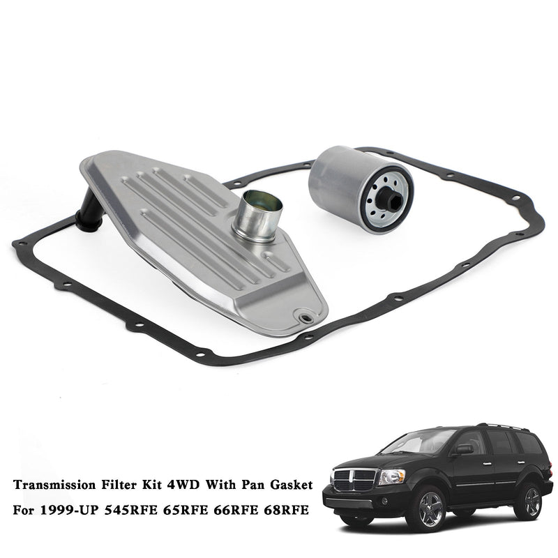 Transmission Filter Kit 4WD With Pan Gasket For 1999-UP 545RFE 65RFE 66RFE 68RFE