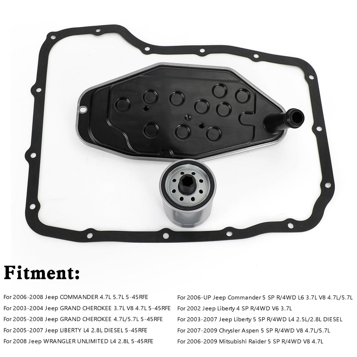 Transmission Filter Kit 4WD With Pan Gasket For 1999-UP 545RFE 65RFE 66RFE 68RFE