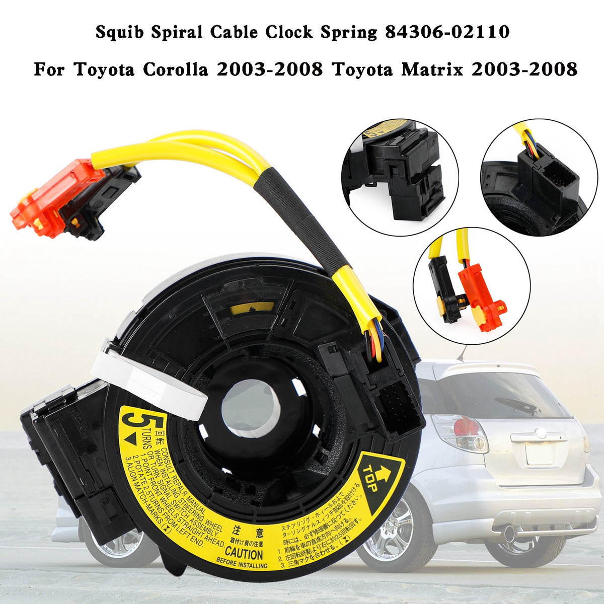 Toyota Corolla 2003-2008 Squib Spiral Cable Clock Spring 84306-02110