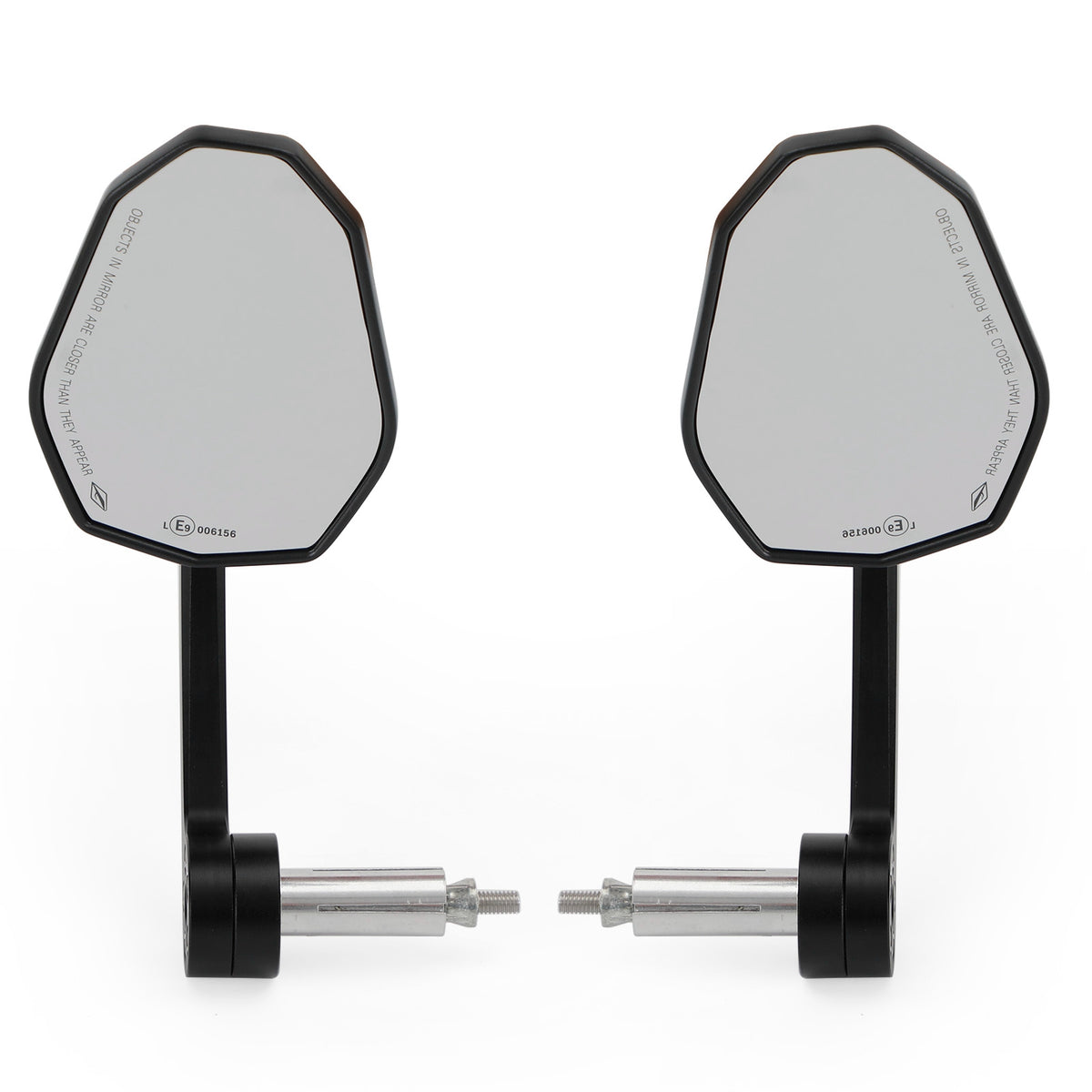 Pair Rear View BAR End Mirror - Long Arm 7/8" Aluminum Handlebar End Mirrors