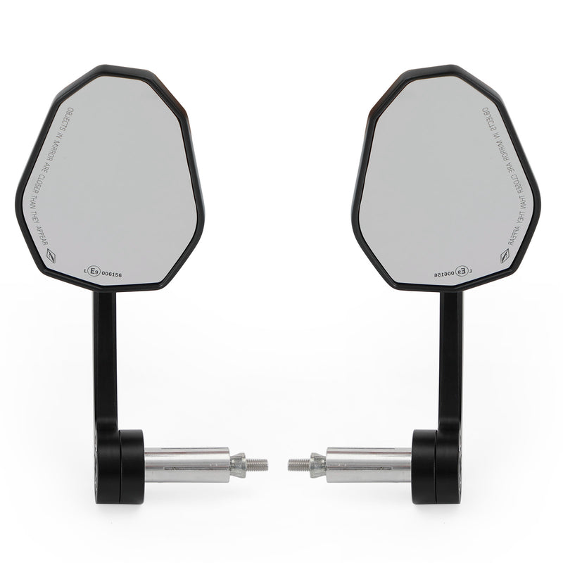 Pair Rear View BAR End Mirror - Long Arm 7/8" Aluminum Handlebar End Mirrors