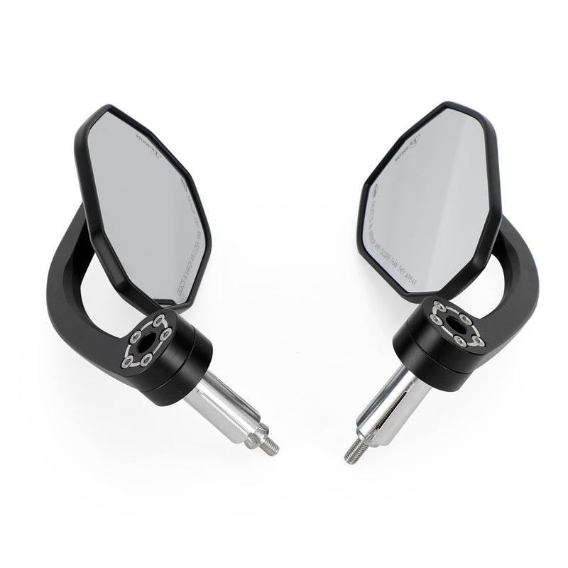 Pair Rear View BAR End Mirror - Long Arm 7/8" Aluminum Handlebar End Mirrors