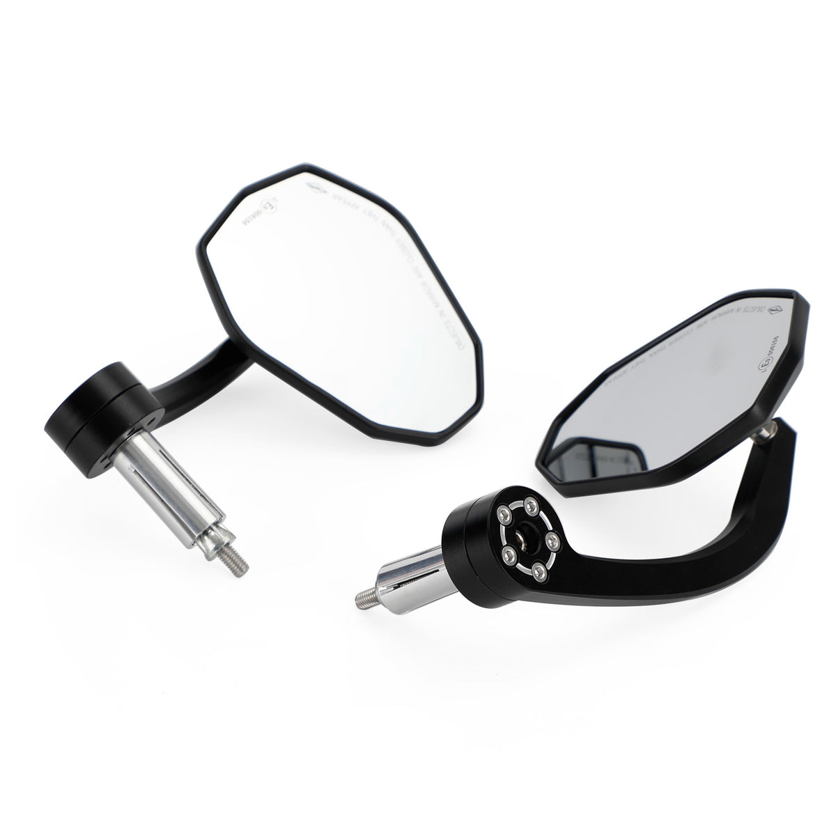 Pair Rear View BAR End Mirror - Long Arm 7/8" Aluminum Handlebar End Mirrors