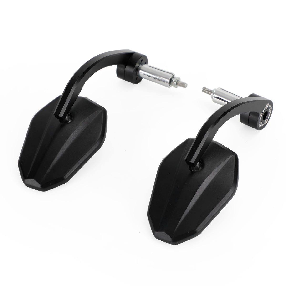 Pair Rear View BAR End Mirror - Long Arm 7/8" Aluminum Handlebar End Mirrors