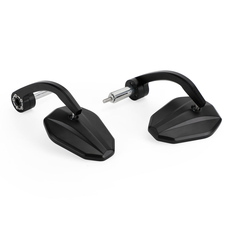 Pair Rear View BAR End Mirror - Long Arm 7/8" Aluminum Handlebar End Mirrors