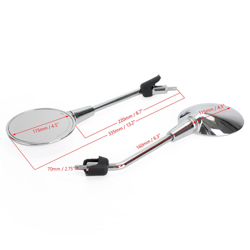 Vespa Primavera 50 125 150 2014-2022 Left & Right Rearview Mirror Chrome