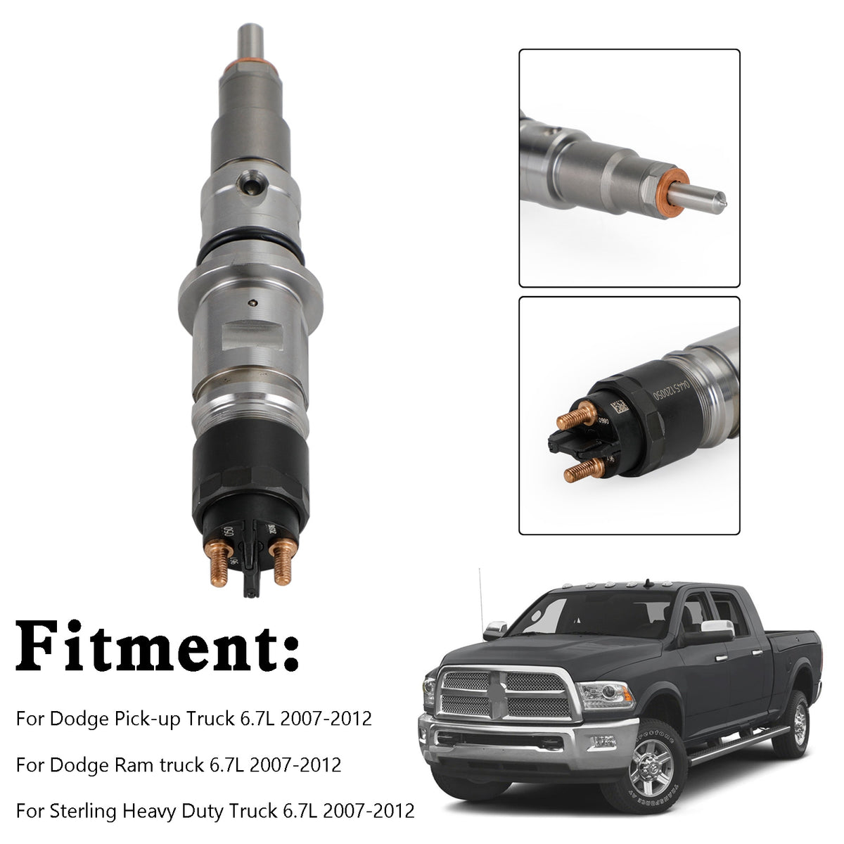 Dodge Cummins 6.7L Ram Truck 2007-2012 1PCS Common Rail Diesel Fuel Injector
