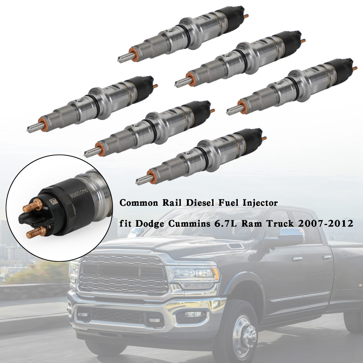 Dodge Cummins 6.7L Ram Truck 2007-2012 6PCS Common Rail Diesel Fuel Injector