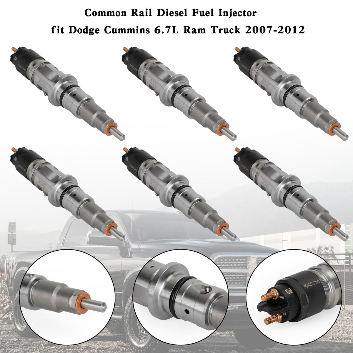 Dodge Cummins 6.7L Ram Truck 2007-2012 6PCS Common Rail Diesel Fuel Injector