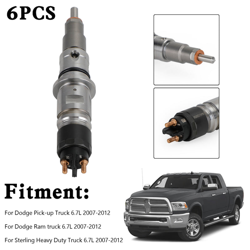 Dodge Cummins 6.7L Ram Truck 2007-2012 6PCS Common Rail Diesel Fuel Injector