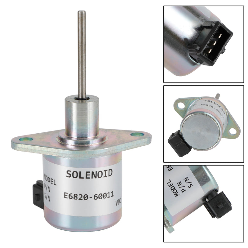 For Kioti Engine Stop Solenoid Mechron Ck Dk Rx Tractor E6820-60011 12V