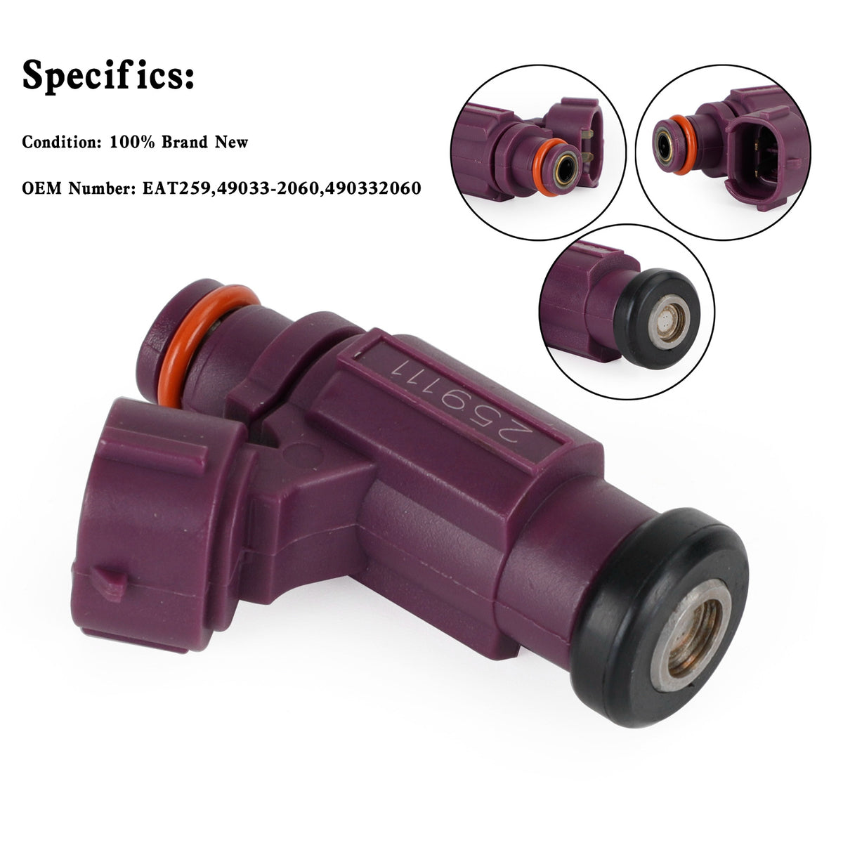 KAWASAKI MULE 4000 4010 2009-2017 2PCS Fuel Injector EAT259 49033-2060 490332060