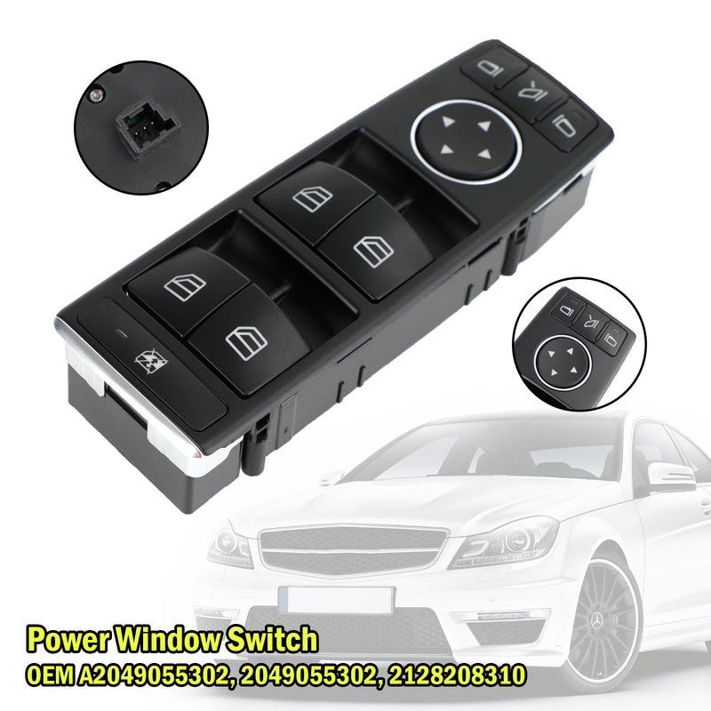 Mercedes-Benz W204 C300 E350 2049055302 Power Window Switch Front Left