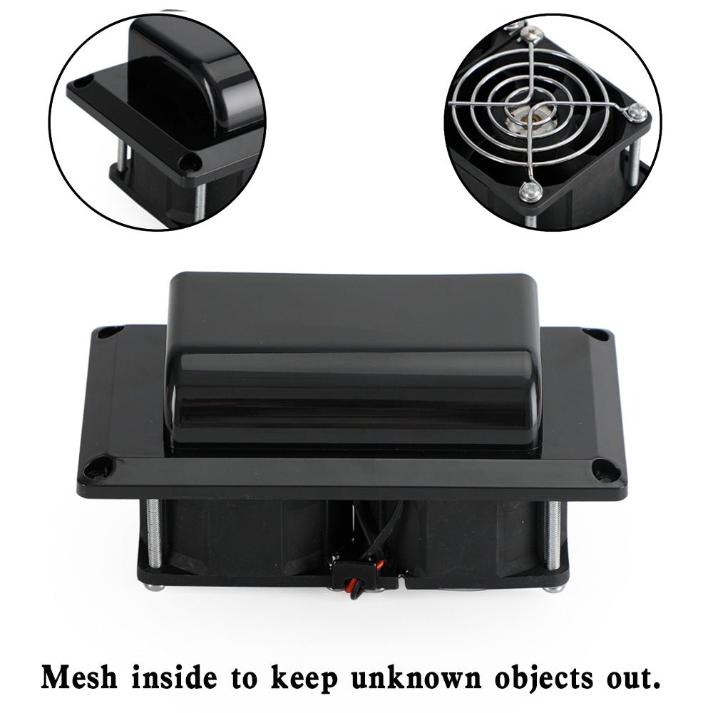 RV Boat Caravan 12V Side Air Cooling Blower Fan Vent Exhaust Ventilation Black