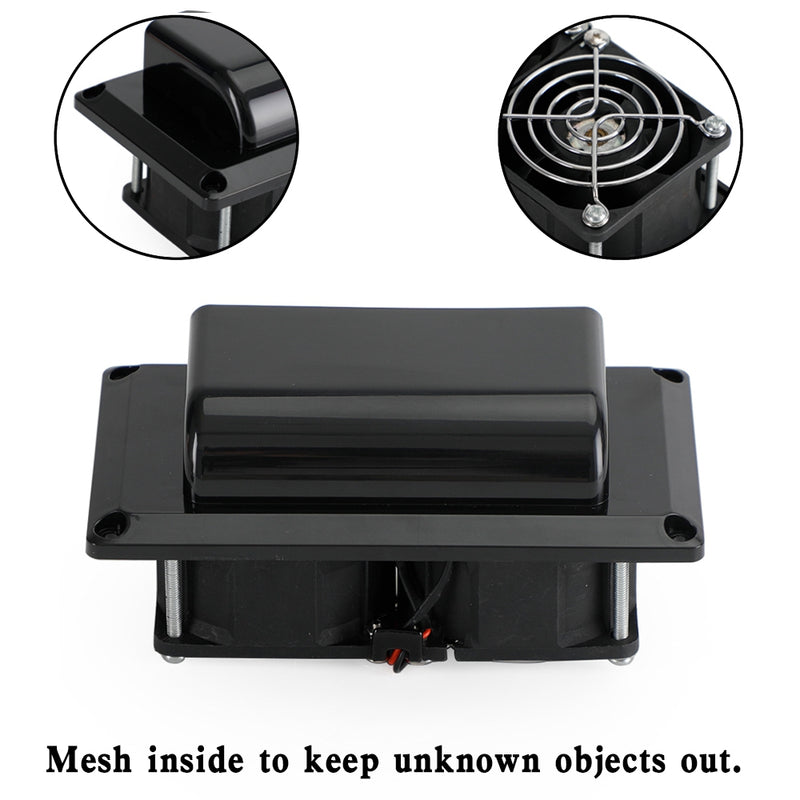 RV Boat Caravan 12V Side Air Cooling Blower Fan Vent Exhaust Ventilation Black