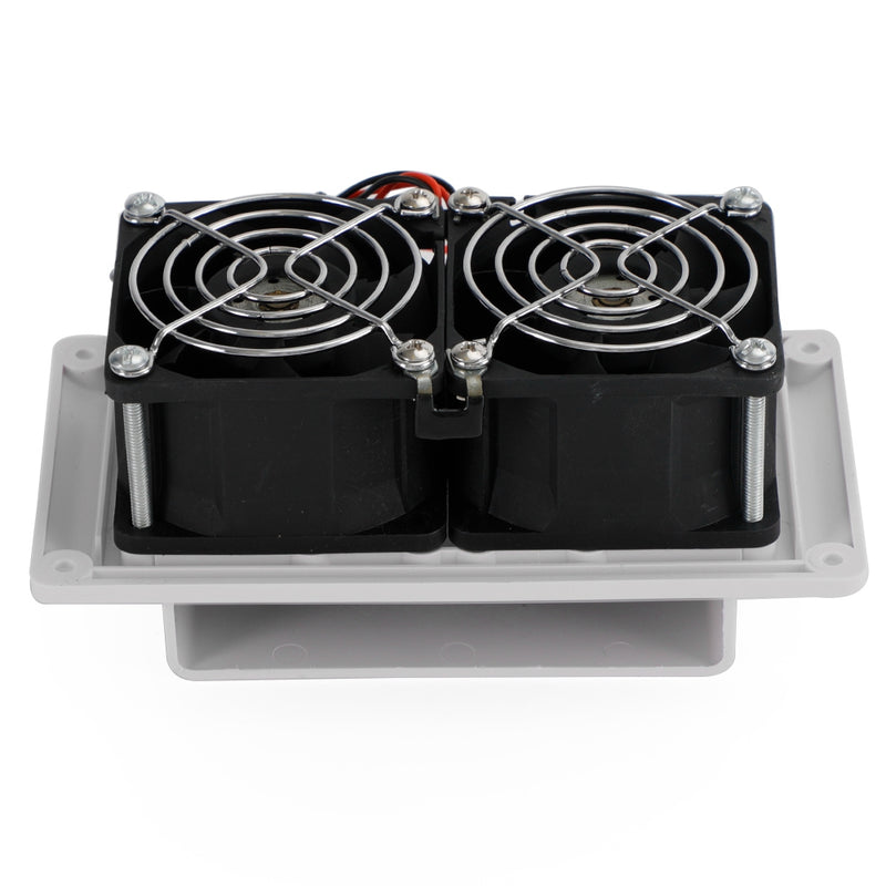 RV Boat Caravan 12V Side Air Cooling Blower Fan Vent Exhaust Ventilation White
