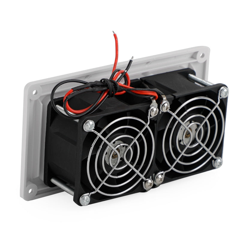 RV Boat Caravan 12V Side Air Cooling Blower Fan Vent Exhaust Ventilation White