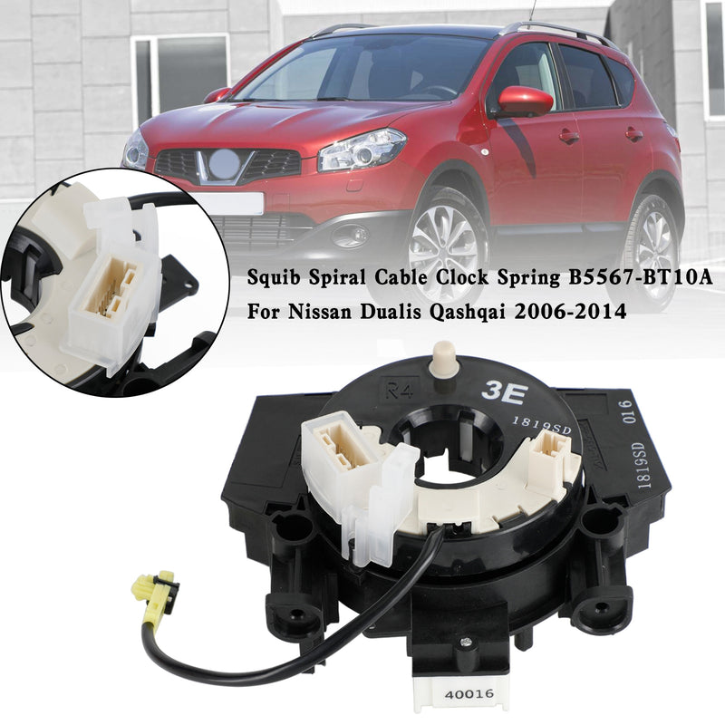 Nissan Dualis Qashqai 2006-2014 Squib Spiral Cable Clock Spring B5567-BT10A