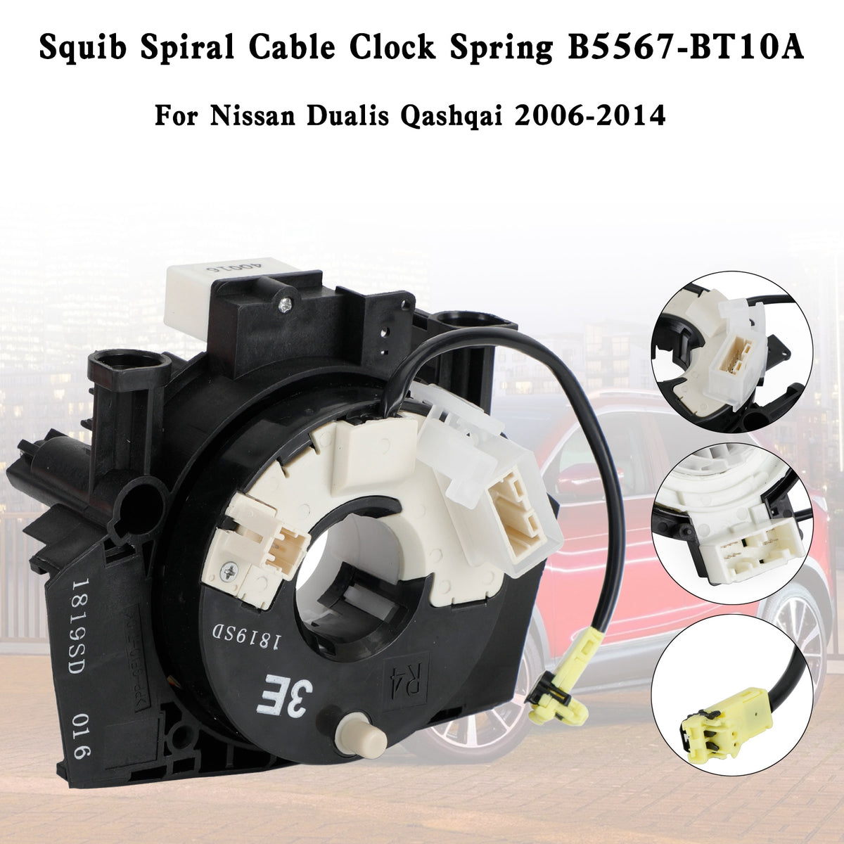 Nissan Dualis Qashqai 2006-2014 Squib Spiral Cable Clock Spring B5567-BT10A