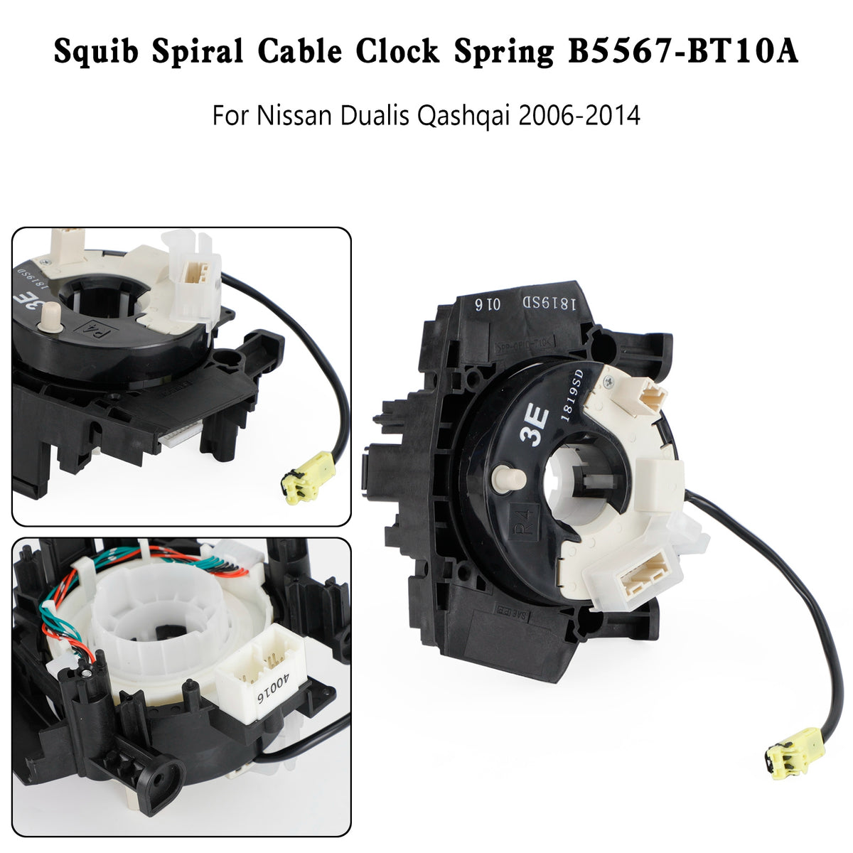 Nissan Dualis Qashqai 2006-2014 Squib Spiral Cable Clock Spring B5567-BT10A