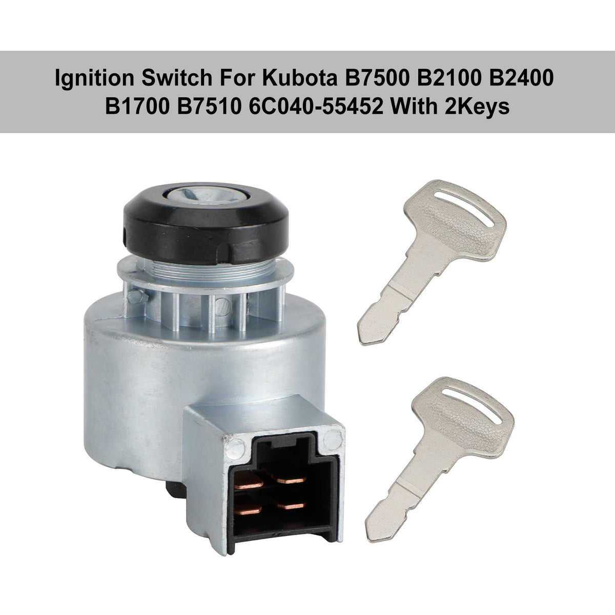 Ignition Switch For Kubota B7500 B2100 B2400 B1700 B7510 6C040-55452 With 2Keys