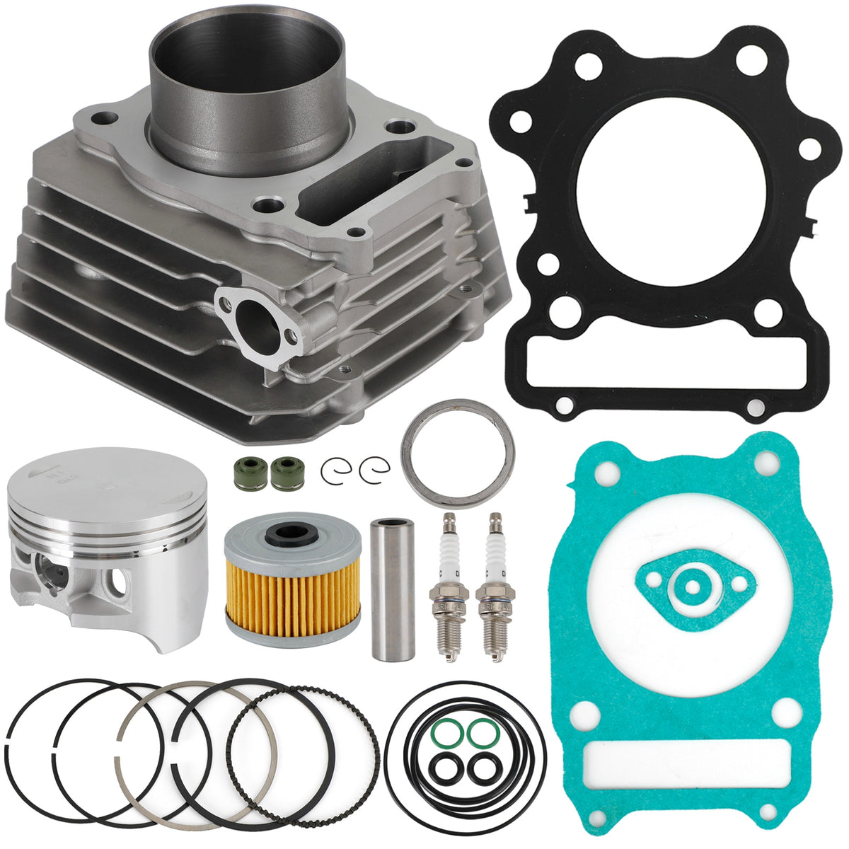 Honda 1988-2000 TRX300 TRX 300 Fourtrax Piston Gaskets Top End Kit Cylinder Jug