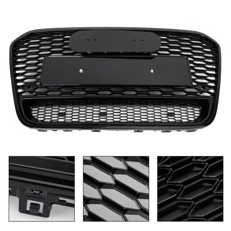 2012-2015 Audi A6 S6 C7 RS6 Style Front Mesh Honeycomb Grille Grill