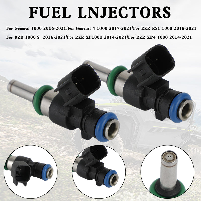 Polaris General RZR RS1 XP1000 2014-2021 2521387 0280158337 2PCS Fuel Injectors