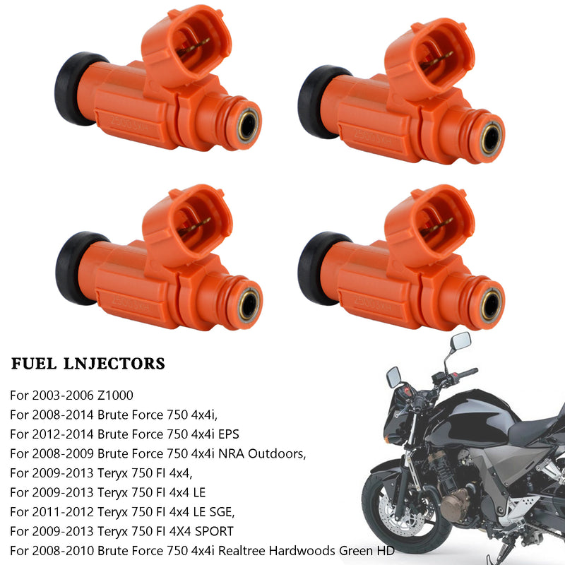 Kawasaki 2003-2014 Teryx Brute Force 750 Z1000 49033-1060 4PCS Fuel Injectors