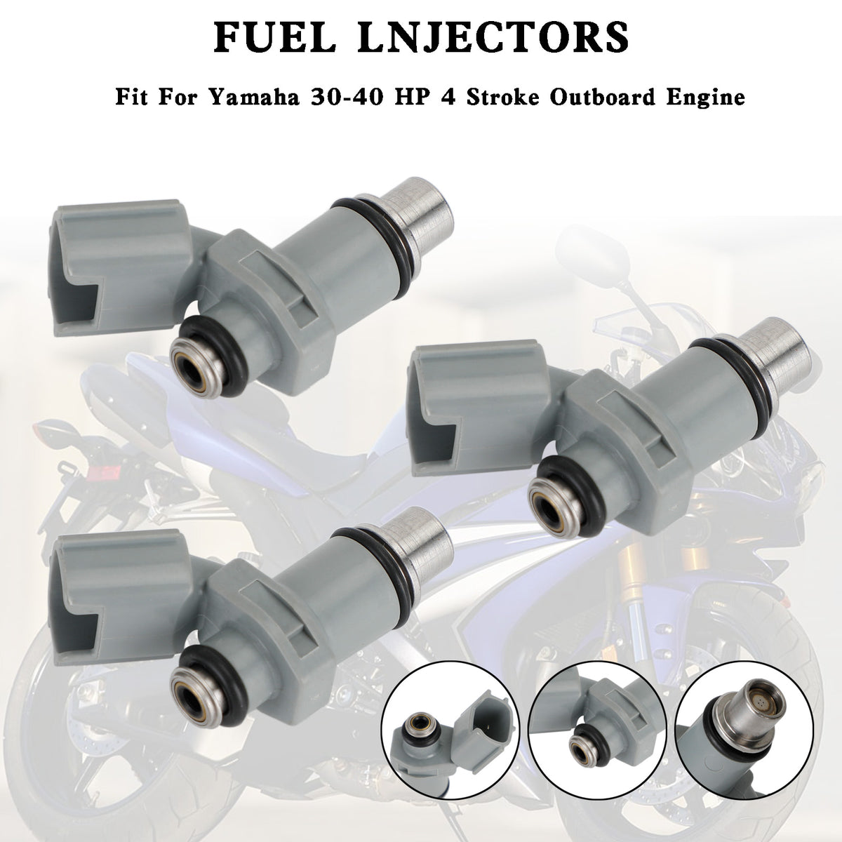 Yamaha Outboard Motor F 30HP 40HP 4 Stroke 6BG-13761-00 3PCS Fuel Injectors