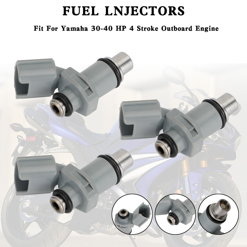 Yamaha Outboard Motor F 30HP 40HP 4 Stroke 6BG-13761-00 3PCS Fuel Injectors