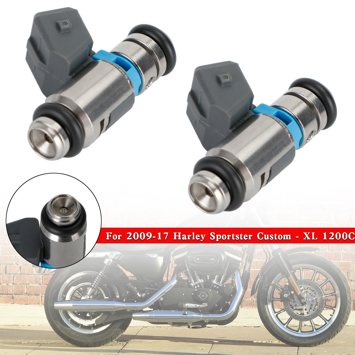 Sportster Custom XL IWP181 27706-07A 994635-3731 2PCS Fuel Injectors