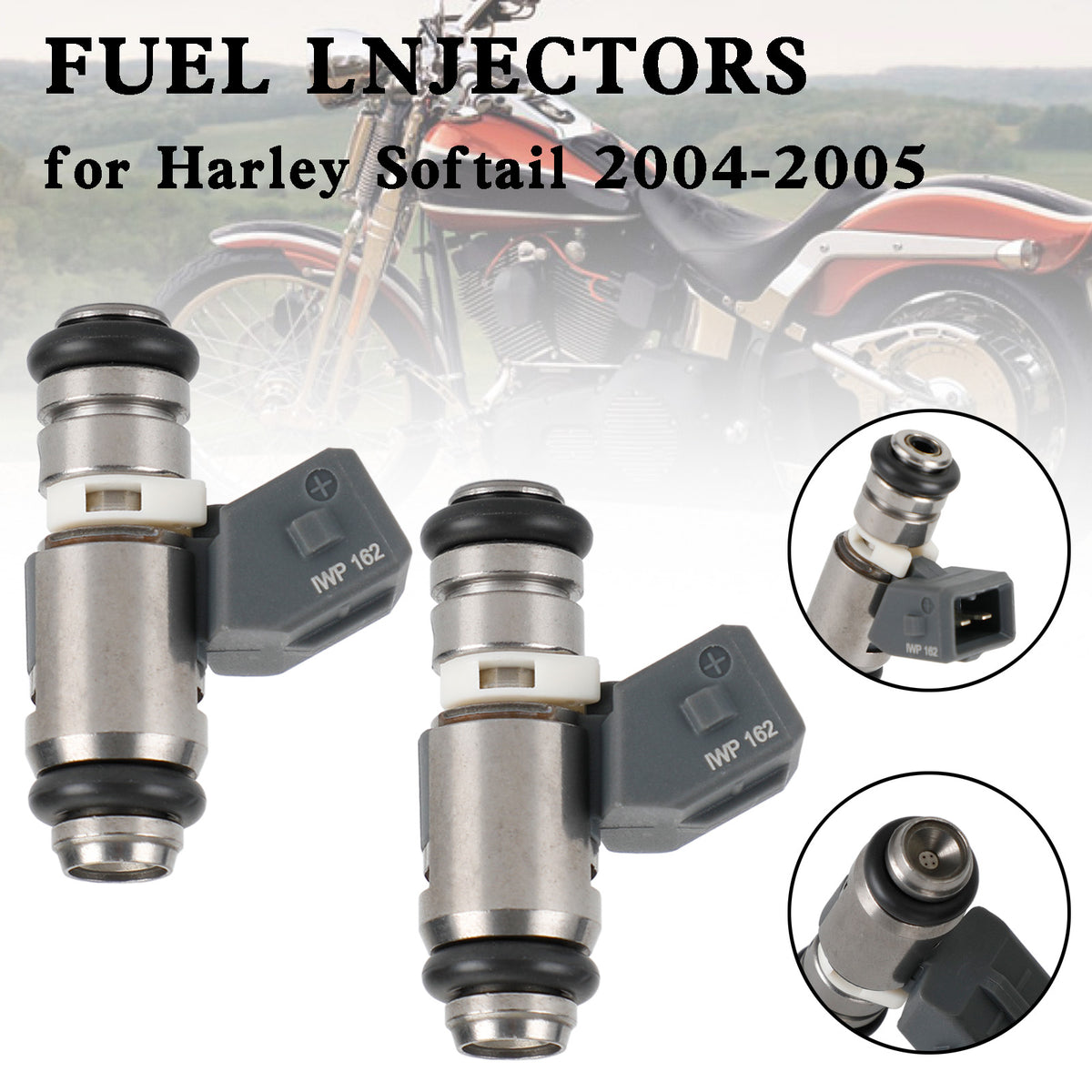 Dyna FLH FLT 2001-2010 IWP162 28040151A IWP-162 2PCS Fuel Injectors