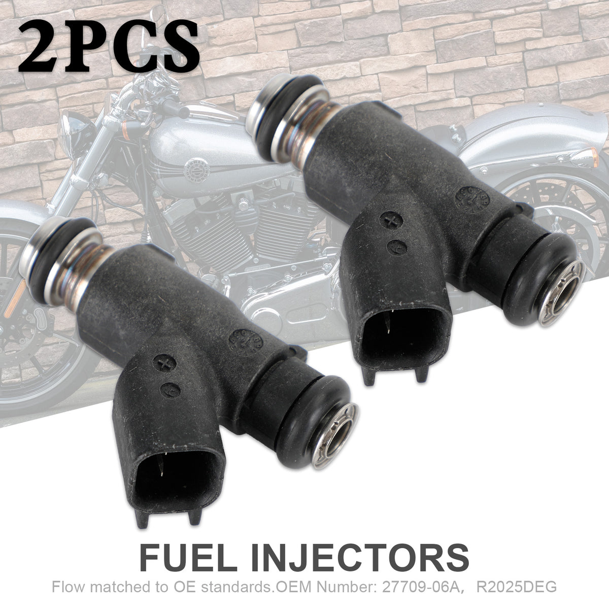 Road King Street Glide R2025DEG 2PCS Fuel Injectors 27709-06A