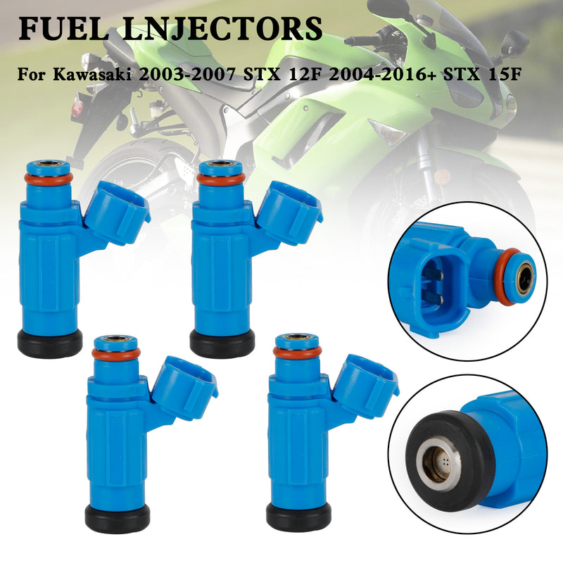 Kawasaki 2003-2007 STX 12F 2004-2016+ STX 15F 4PCS 49033-3707 Fuel Injectors
