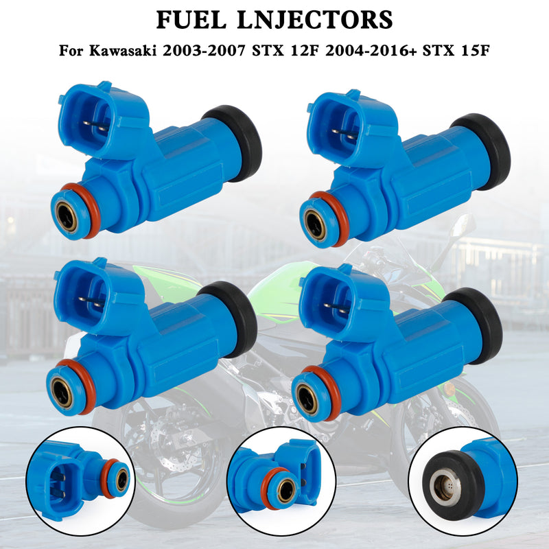 Kawasaki 2003-2007 STX 12F 2004-2016+ STX 15F 4PCS 49033-3707 Fuel Injectors