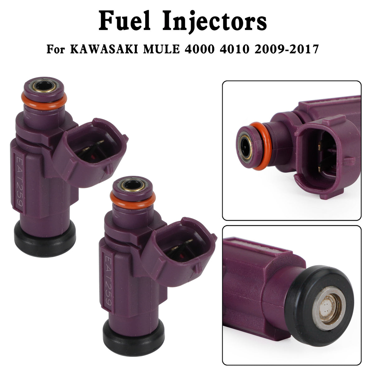 KAWASAKI MULE 4000 4010 2009-2017 2PCS Fuel Injector EAT259 49033-2060 490332060
