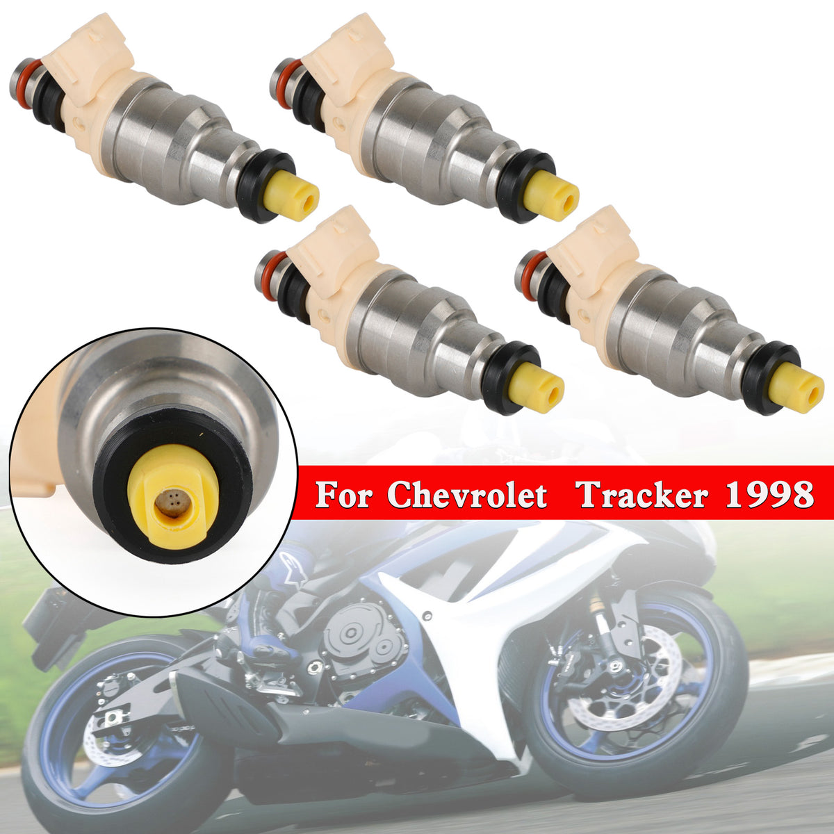 Suzuki Sidekick Tracker X-90 1.6L INP-470 4PCS 15710-58B00 Fuel Injectors Fit