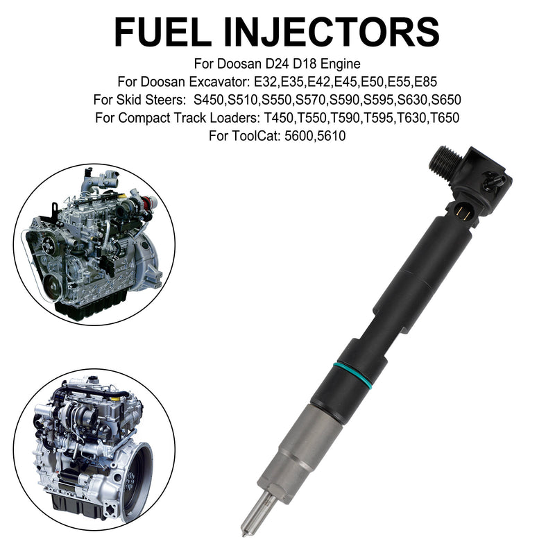 Bobcat fit Doosan D24 D18 Engine 28337917 1PCS Fuel Injectors 400903-00074D