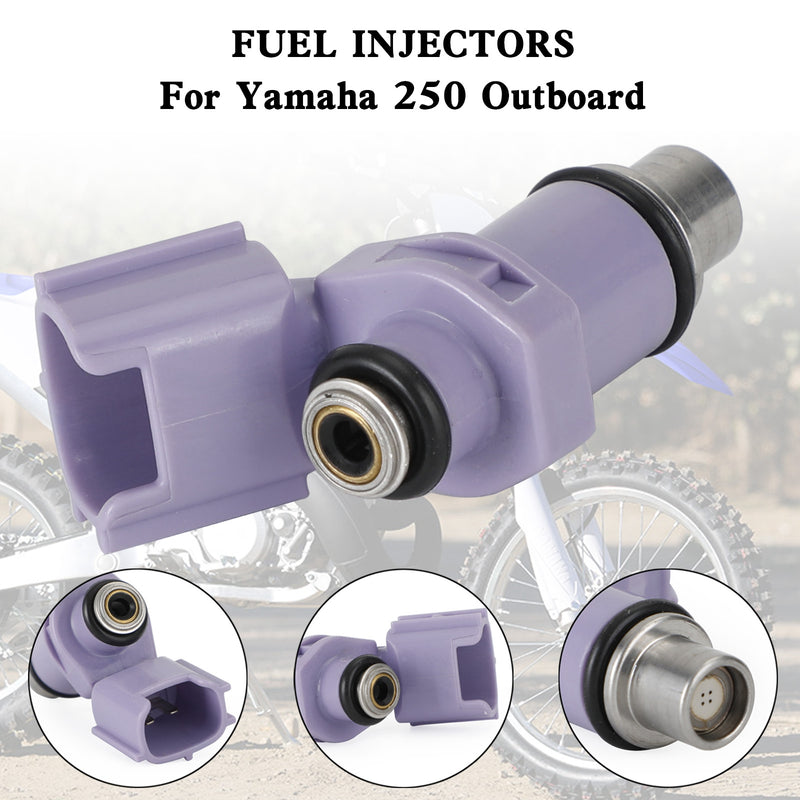 Yamaha 250 Outboard Fuel Injectors 6P2-13761-10-00 Fit