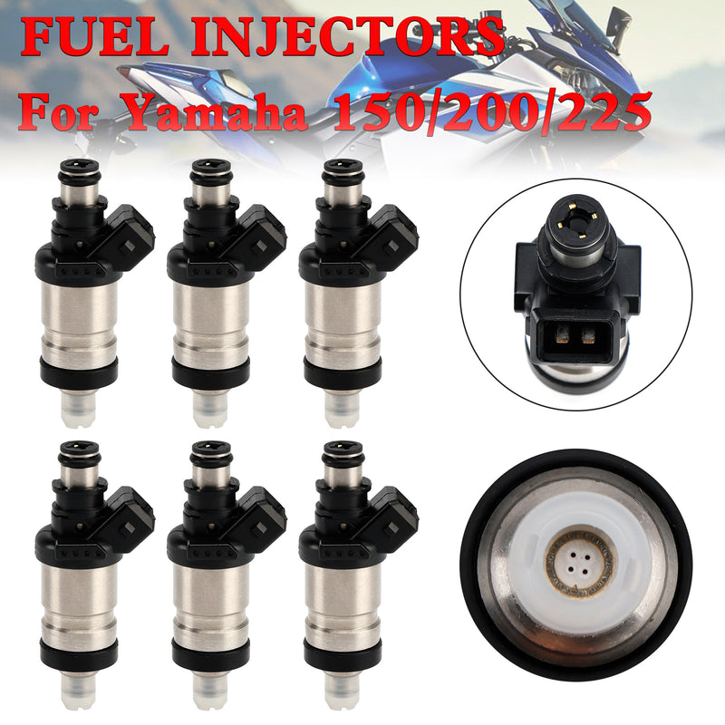 Yamaha 150/200/225 HP 2 Stroke 6PCS Fuel Injector 65L-13761-00-00