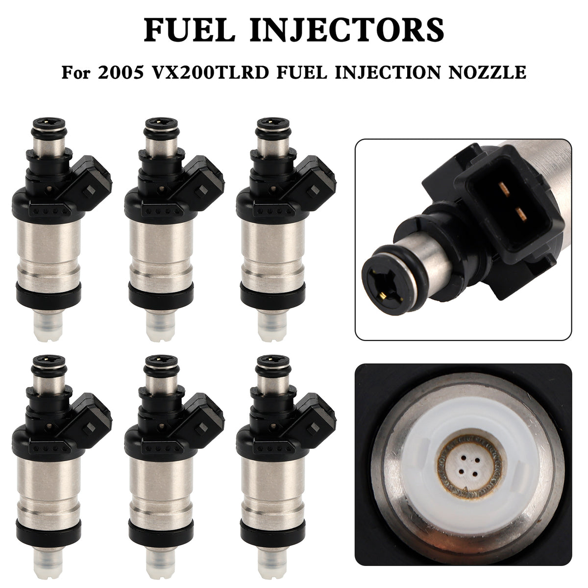 Yamaha 150/200/225 HP 2 Stroke 6PCS Fuel Injector 65L-13761-00-00
