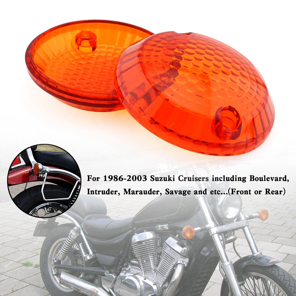 Suzuki Cruisers Intruder 1400 VX800 Amber Turn Signal Light Lens Cover