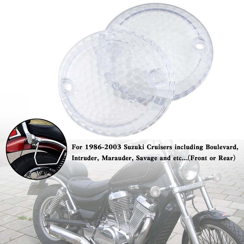 Suzuki Cruisers Intruder 1400 VX800 Clear Turn Signal Light Lens Cover