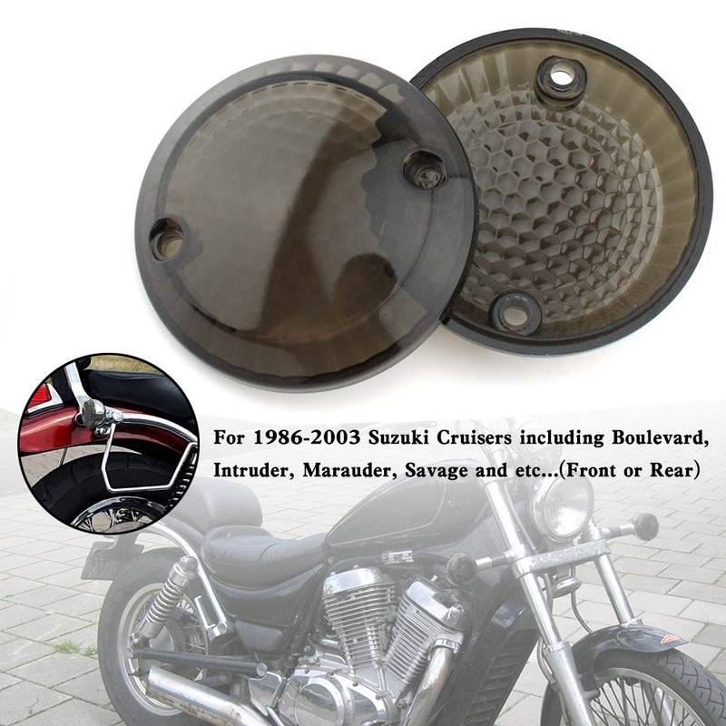 Suzuki Cruisers Intruder 1400 VX800 Smoke Turn Signal Light Lens Cover
